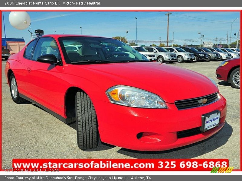 Victory Red / Neutral 2006 Chevrolet Monte Carlo LT