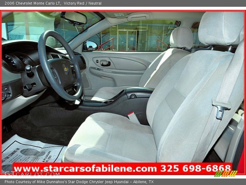 Victory Red / Neutral 2006 Chevrolet Monte Carlo LT