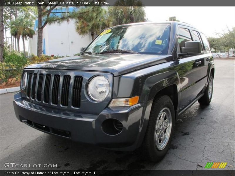 Steel Blue Metallic / Dark Slate Gray 2008 Jeep Patriot Sport