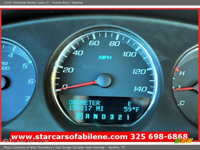 Victory Red / Neutral 2006 Chevrolet Monte Carlo LT