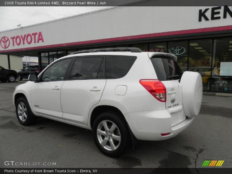 Blizzard Pearl White / Ash 2008 Toyota RAV4 Limited 4WD