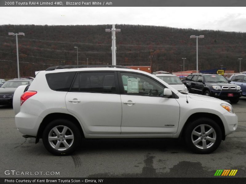 Blizzard Pearl White / Ash 2008 Toyota RAV4 Limited 4WD