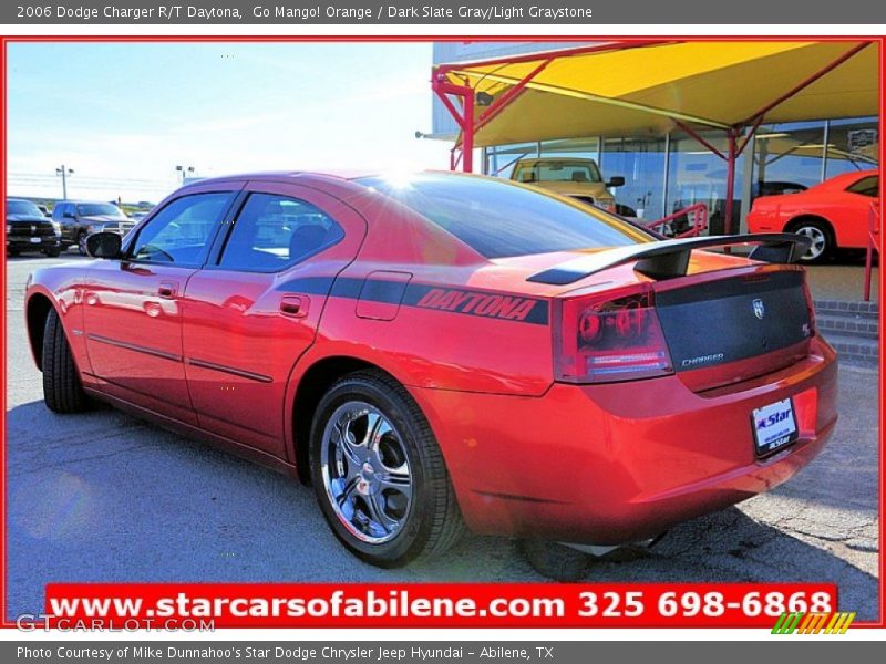 Go Mango! Orange / Dark Slate Gray/Light Graystone 2006 Dodge Charger R/T Daytona