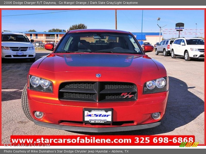 Go Mango! Orange / Dark Slate Gray/Light Graystone 2006 Dodge Charger R/T Daytona
