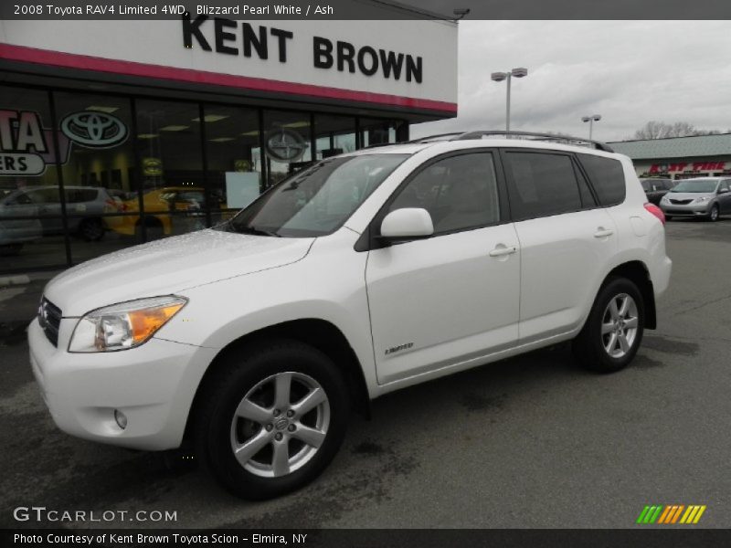 Blizzard Pearl White / Ash 2008 Toyota RAV4 Limited 4WD