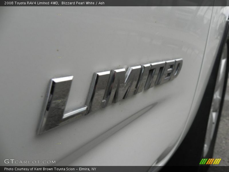 Blizzard Pearl White / Ash 2008 Toyota RAV4 Limited 4WD