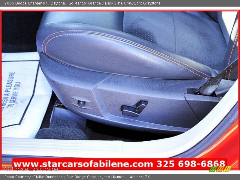 Go Mango! Orange / Dark Slate Gray/Light Graystone 2006 Dodge Charger R/T Daytona