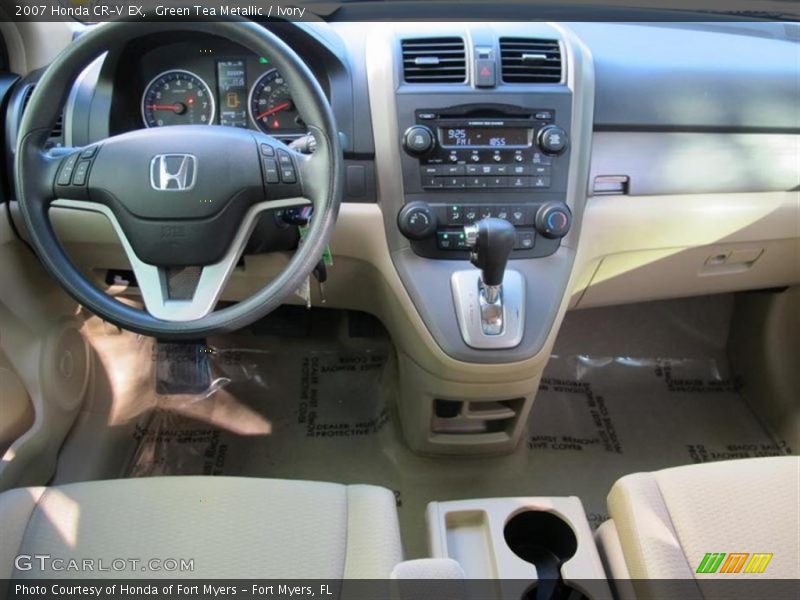 Green Tea Metallic / Ivory 2007 Honda CR-V EX