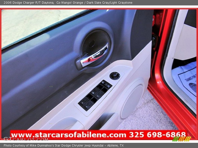 Go Mango! Orange / Dark Slate Gray/Light Graystone 2006 Dodge Charger R/T Daytona