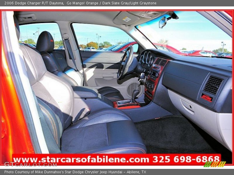 Go Mango! Orange / Dark Slate Gray/Light Graystone 2006 Dodge Charger R/T Daytona