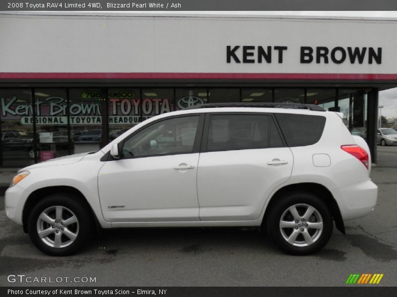 Blizzard Pearl White / Ash 2008 Toyota RAV4 Limited 4WD