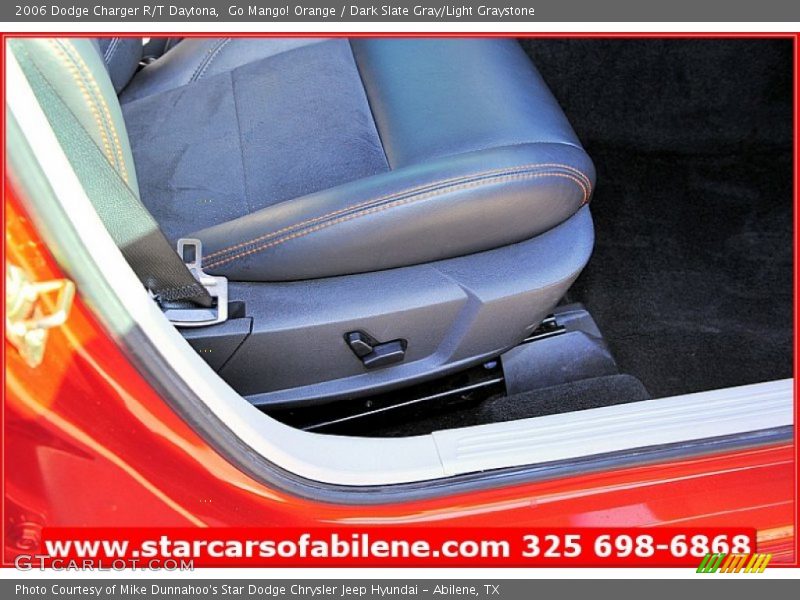 Go Mango! Orange / Dark Slate Gray/Light Graystone 2006 Dodge Charger R/T Daytona