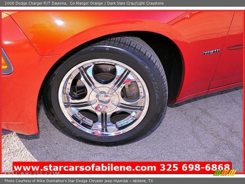 Go Mango! Orange / Dark Slate Gray/Light Graystone 2006 Dodge Charger R/T Daytona