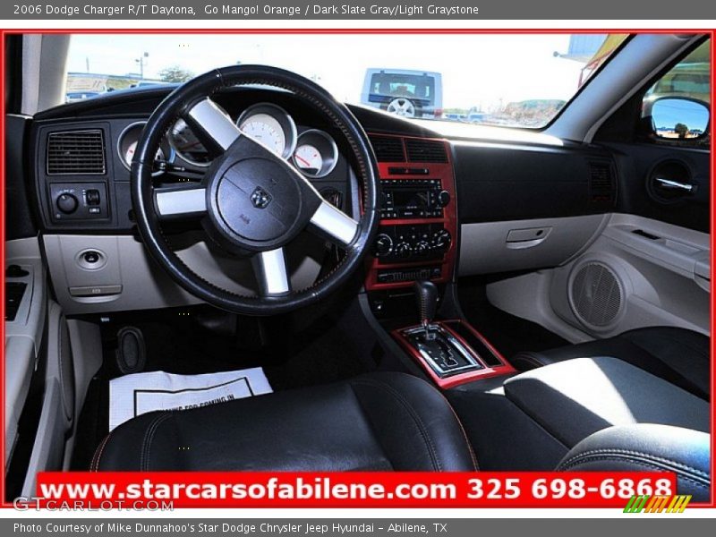 Go Mango! Orange / Dark Slate Gray/Light Graystone 2006 Dodge Charger R/T Daytona