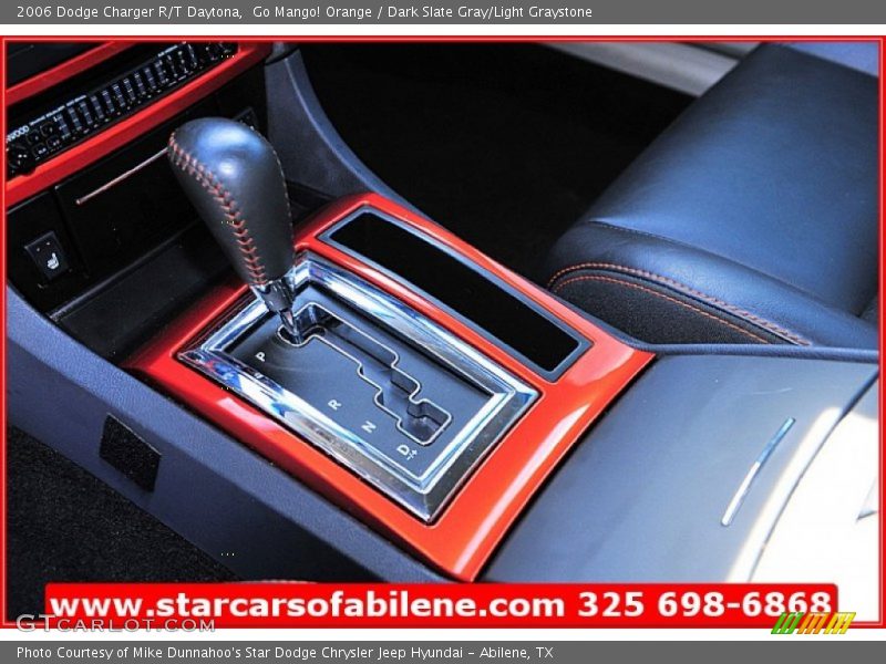 Go Mango! Orange / Dark Slate Gray/Light Graystone 2006 Dodge Charger R/T Daytona