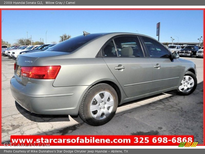 Willow Gray / Camel 2009 Hyundai Sonata GLS