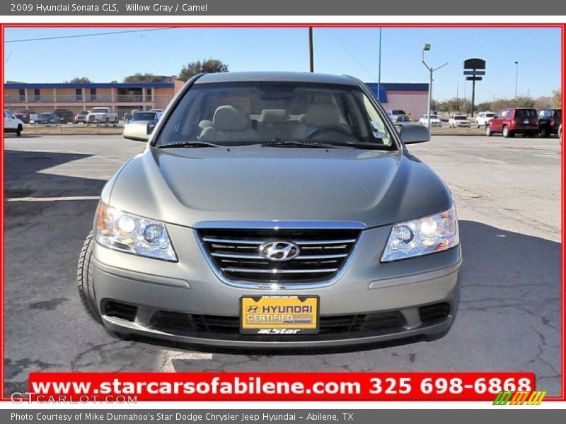 Willow Gray / Camel 2009 Hyundai Sonata GLS