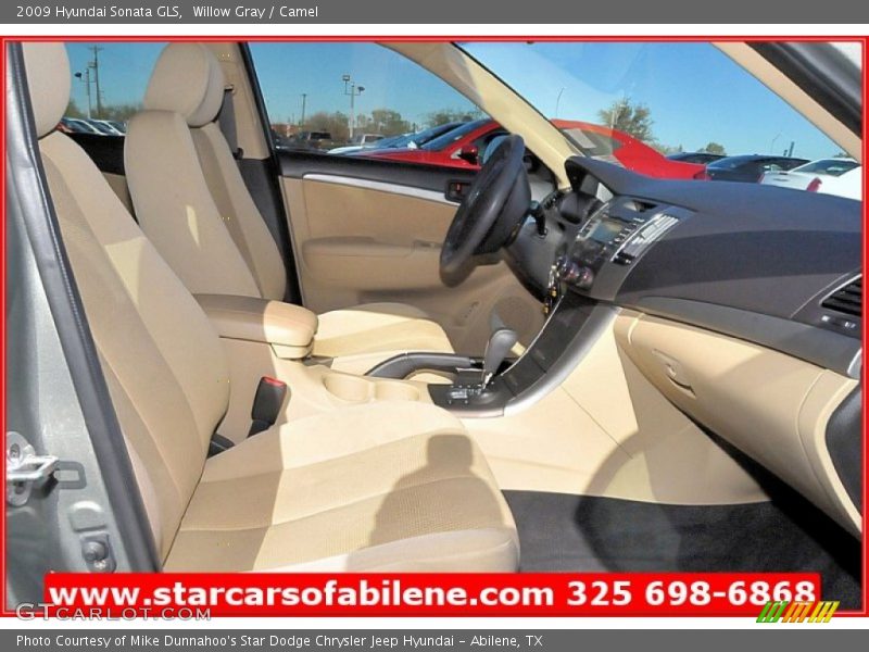 Willow Gray / Camel 2009 Hyundai Sonata GLS