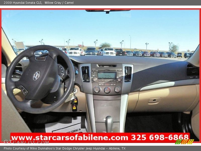 Willow Gray / Camel 2009 Hyundai Sonata GLS