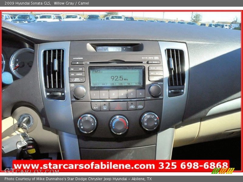 Willow Gray / Camel 2009 Hyundai Sonata GLS
