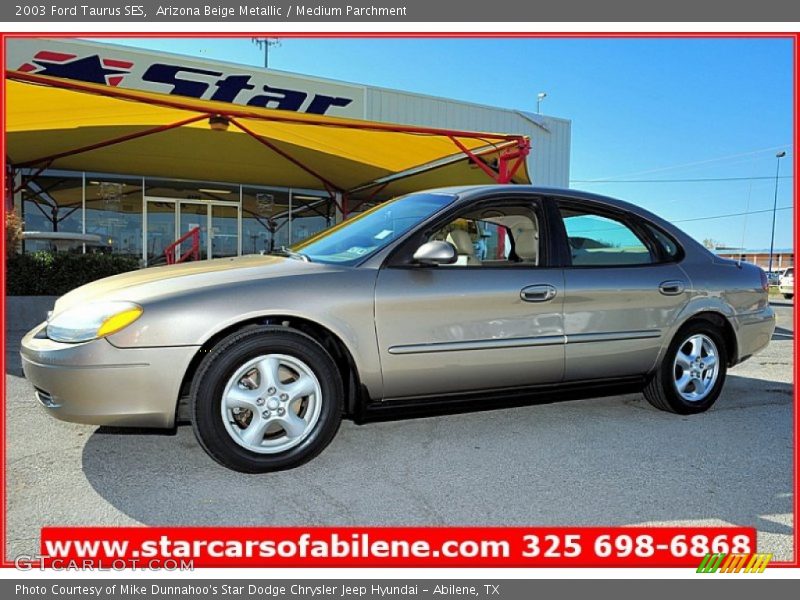 Arizona Beige Metallic / Medium Parchment 2003 Ford Taurus SES