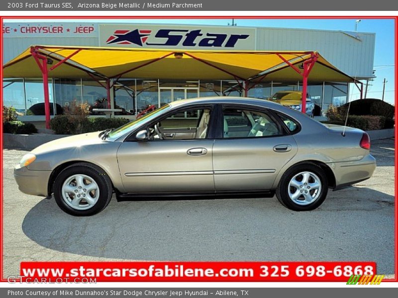 Arizona Beige Metallic / Medium Parchment 2003 Ford Taurus SES