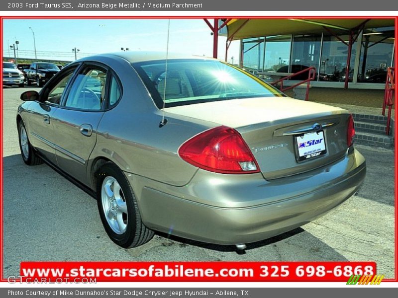 Arizona Beige Metallic / Medium Parchment 2003 Ford Taurus SES
