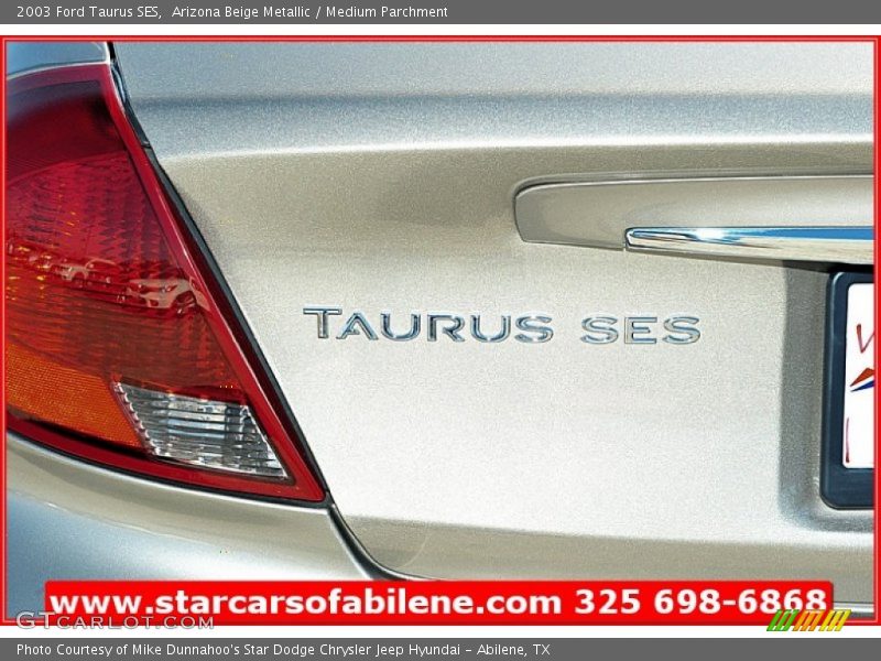 Arizona Beige Metallic / Medium Parchment 2003 Ford Taurus SES