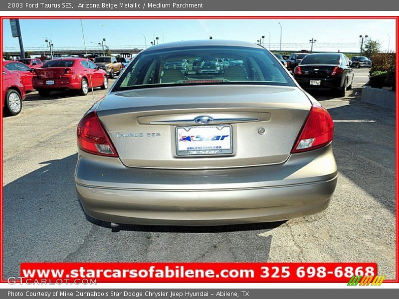Arizona Beige Metallic / Medium Parchment 2003 Ford Taurus SES