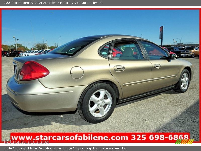 Arizona Beige Metallic / Medium Parchment 2003 Ford Taurus SES