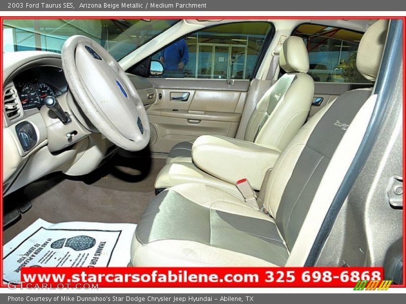 Arizona Beige Metallic / Medium Parchment 2003 Ford Taurus SES