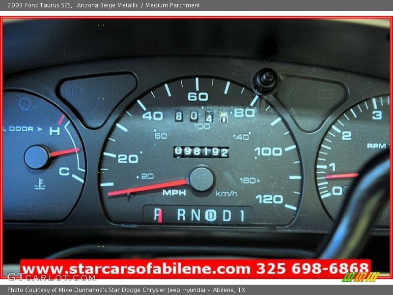 Arizona Beige Metallic / Medium Parchment 2003 Ford Taurus SES