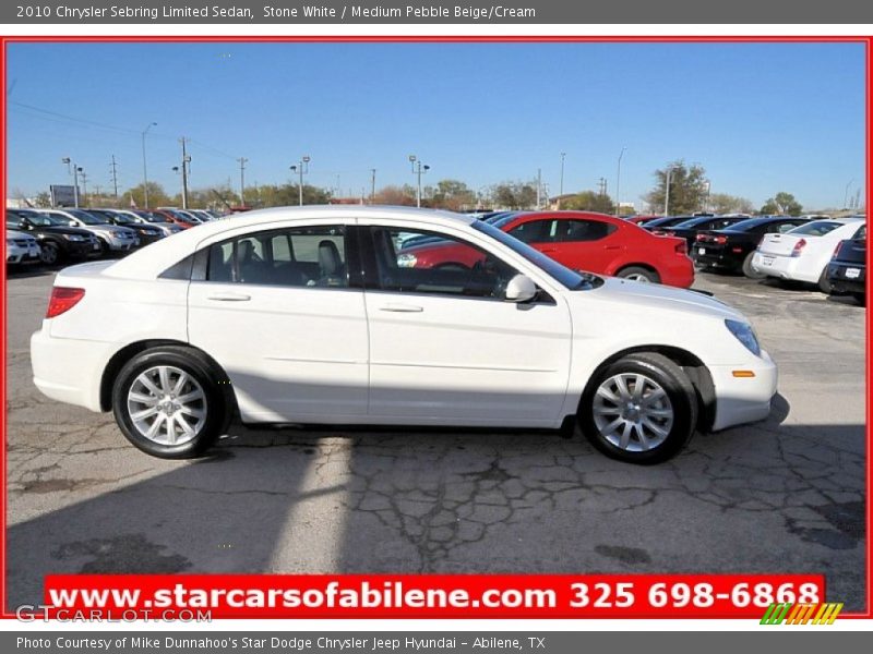 Stone White / Medium Pebble Beige/Cream 2010 Chrysler Sebring Limited Sedan