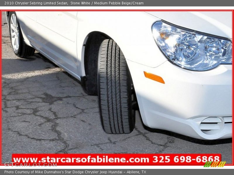 Stone White / Medium Pebble Beige/Cream 2010 Chrysler Sebring Limited Sedan