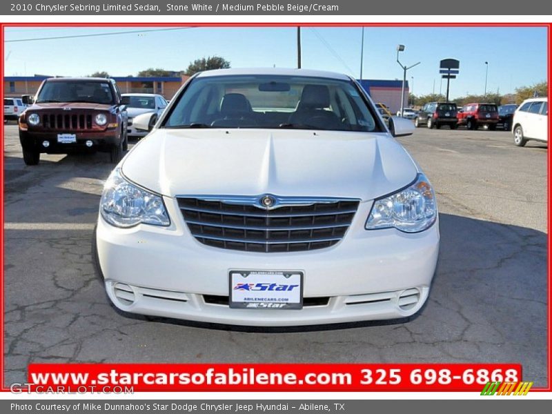 Stone White / Medium Pebble Beige/Cream 2010 Chrysler Sebring Limited Sedan