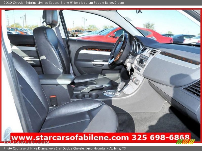 Stone White / Medium Pebble Beige/Cream 2010 Chrysler Sebring Limited Sedan