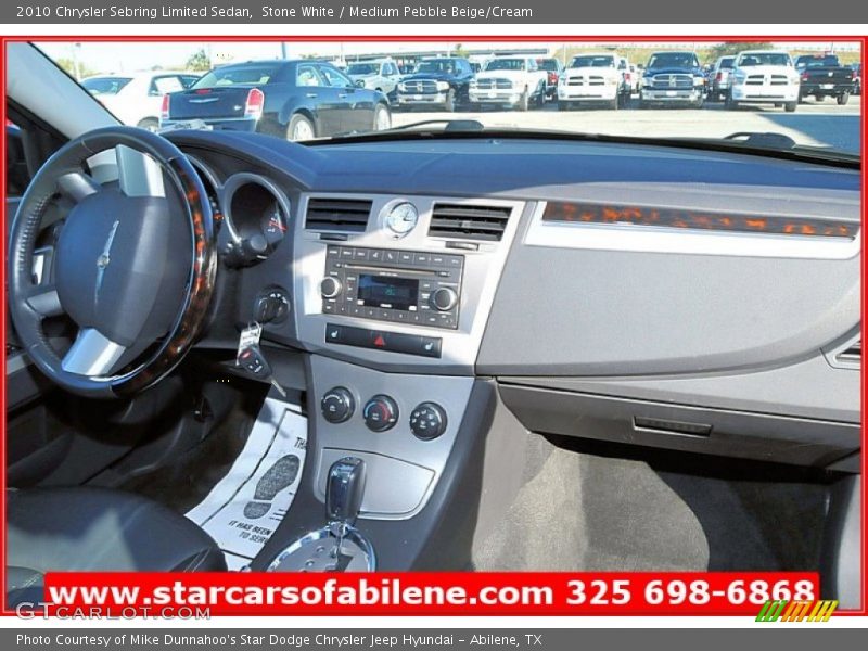 Stone White / Medium Pebble Beige/Cream 2010 Chrysler Sebring Limited Sedan