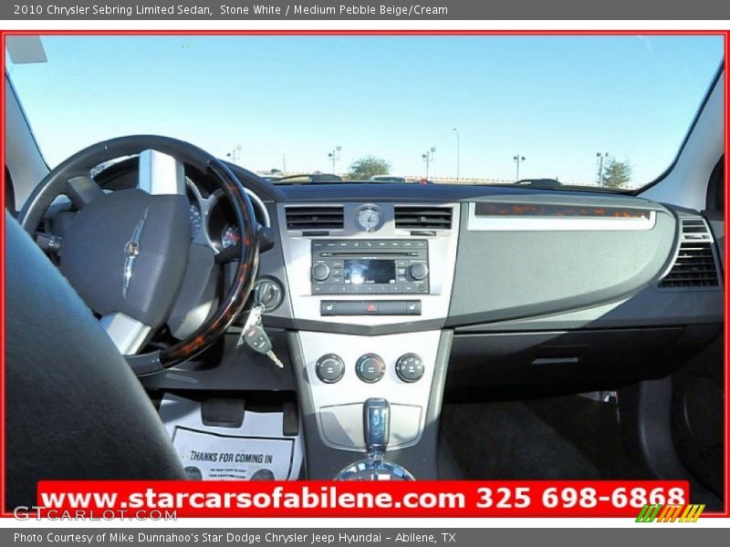 Stone White / Medium Pebble Beige/Cream 2010 Chrysler Sebring Limited Sedan