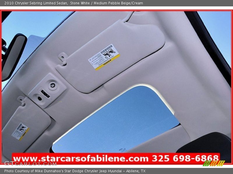 Stone White / Medium Pebble Beige/Cream 2010 Chrysler Sebring Limited Sedan