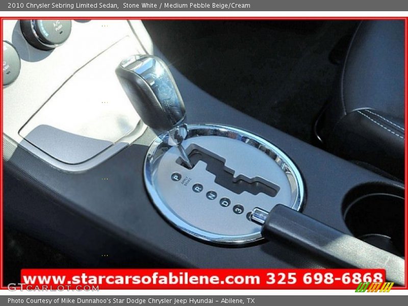 Stone White / Medium Pebble Beige/Cream 2010 Chrysler Sebring Limited Sedan