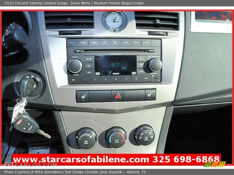 Stone White / Medium Pebble Beige/Cream 2010 Chrysler Sebring Limited Sedan