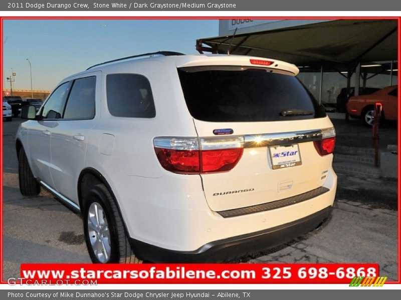 Stone White / Dark Graystone/Medium Graystone 2011 Dodge Durango Crew