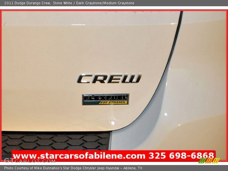 Stone White / Dark Graystone/Medium Graystone 2011 Dodge Durango Crew
