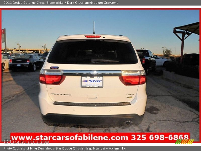Stone White / Dark Graystone/Medium Graystone 2011 Dodge Durango Crew