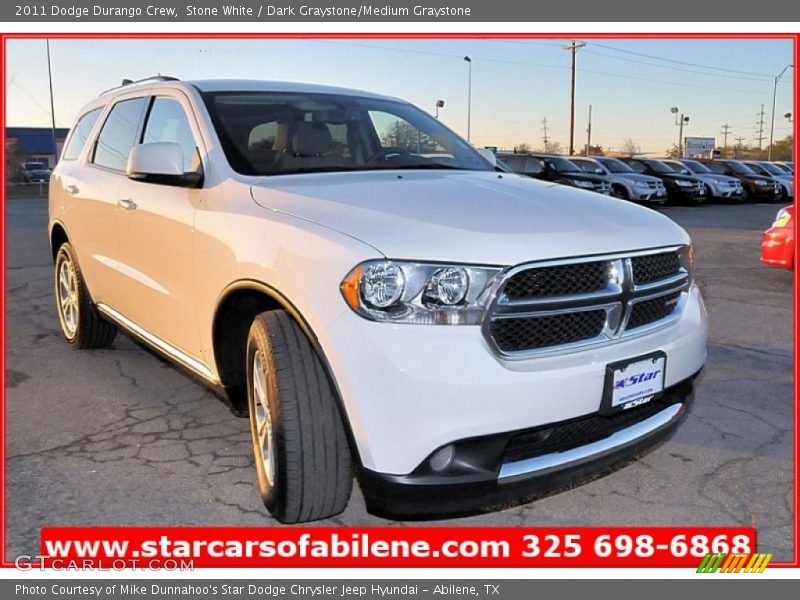 Stone White / Dark Graystone/Medium Graystone 2011 Dodge Durango Crew