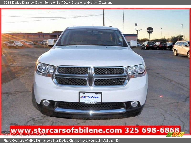 Stone White / Dark Graystone/Medium Graystone 2011 Dodge Durango Crew