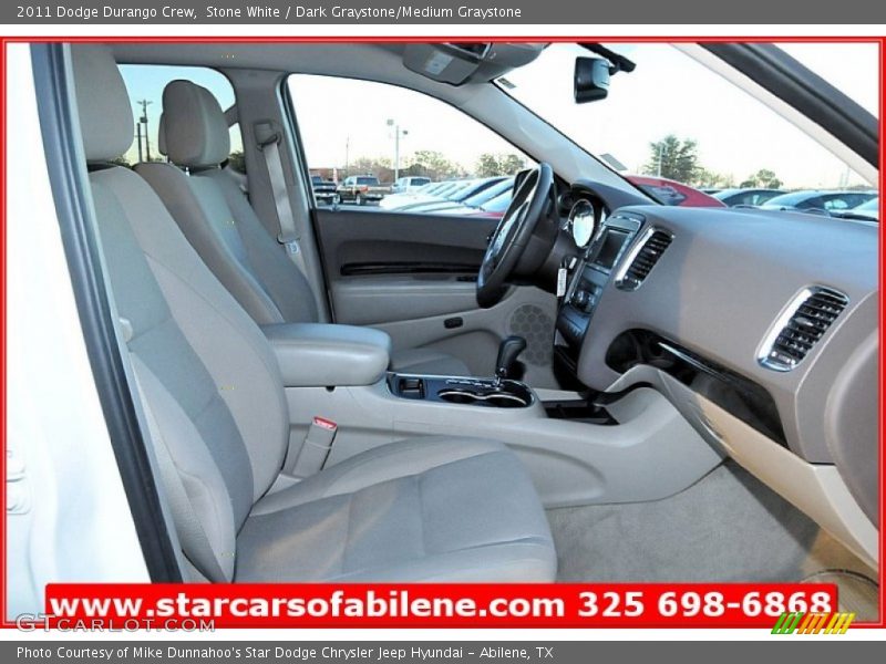 Stone White / Dark Graystone/Medium Graystone 2011 Dodge Durango Crew
