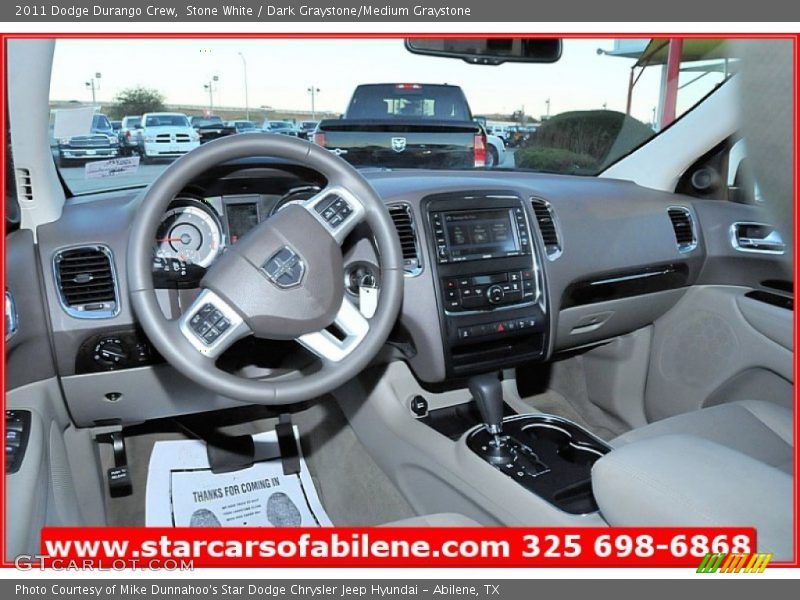 Stone White / Dark Graystone/Medium Graystone 2011 Dodge Durango Crew