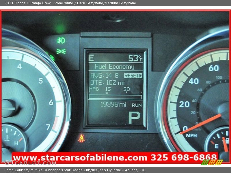 Stone White / Dark Graystone/Medium Graystone 2011 Dodge Durango Crew