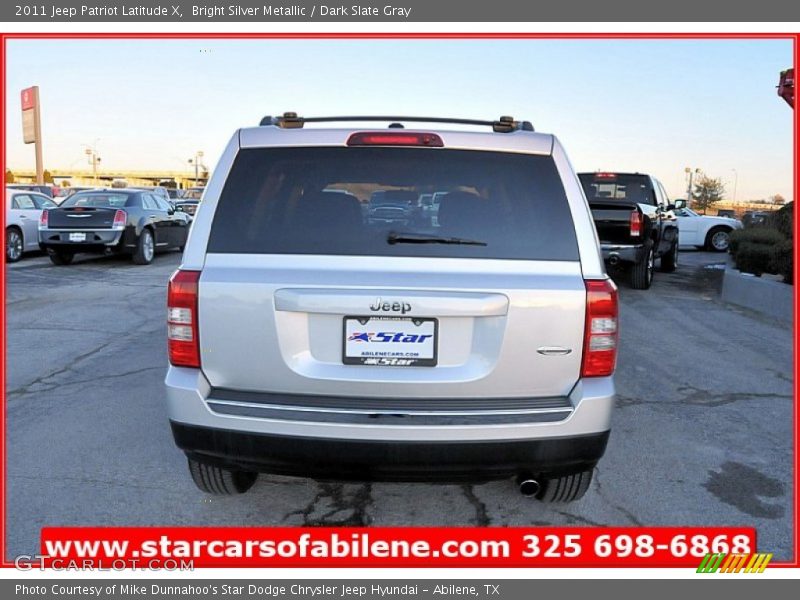 Bright Silver Metallic / Dark Slate Gray 2011 Jeep Patriot Latitude X